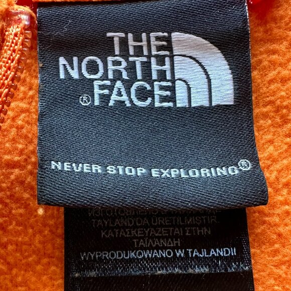 NorthFace Fleece Pullover Shirt/Jacket, Orange Color, Size XL (ARL509) - Picture 5 of 6